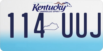KY license plate 114UUJ
