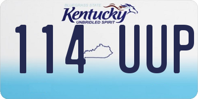 KY license plate 114UUP