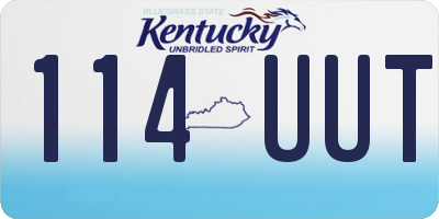 KY license plate 114UUT