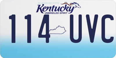 KY license plate 114UVC