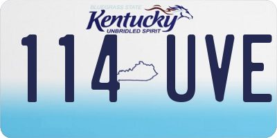 KY license plate 114UVE