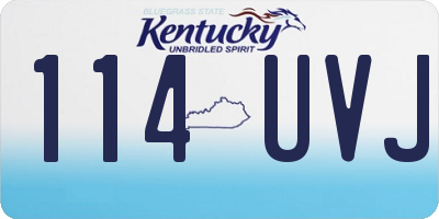 KY license plate 114UVJ