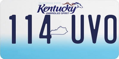 KY license plate 114UVO