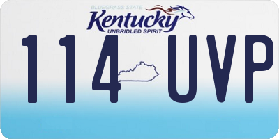 KY license plate 114UVP
