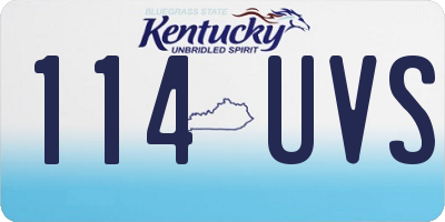 KY license plate 114UVS