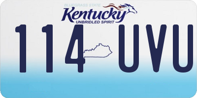 KY license plate 114UVU