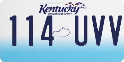 KY license plate 114UVV