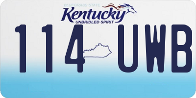 KY license plate 114UWB