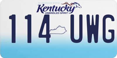 KY license plate 114UWG