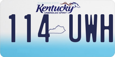 KY license plate 114UWH