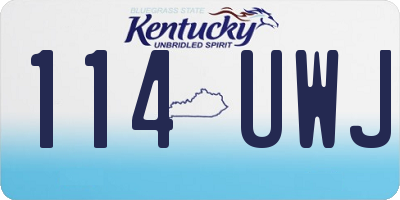 KY license plate 114UWJ