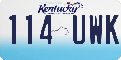 KY license plate 114UWK