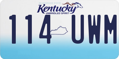 KY license plate 114UWM