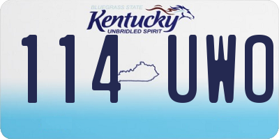 KY license plate 114UWO