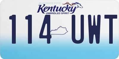 KY license plate 114UWT