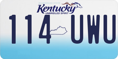 KY license plate 114UWU