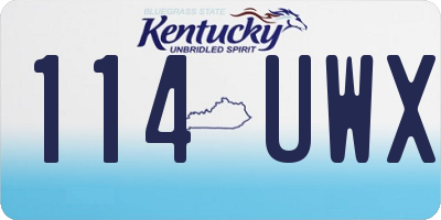 KY license plate 114UWX