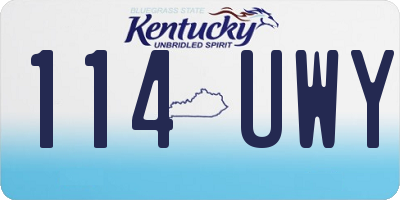 KY license plate 114UWY