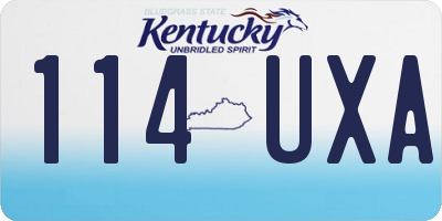 KY license plate 114UXA