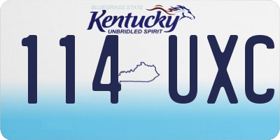 KY license plate 114UXC