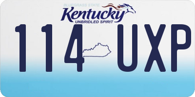 KY license plate 114UXP