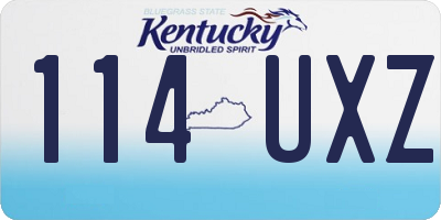 KY license plate 114UXZ