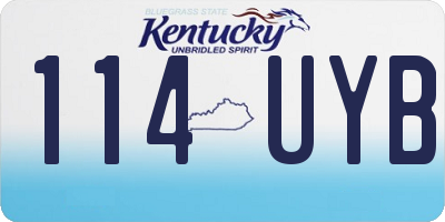 KY license plate 114UYB