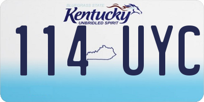 KY license plate 114UYC