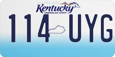 KY license plate 114UYG