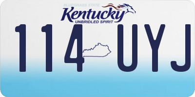 KY license plate 114UYJ