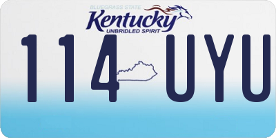 KY license plate 114UYU