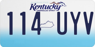 KY license plate 114UYV