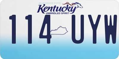 KY license plate 114UYW