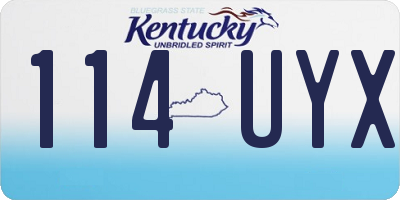 KY license plate 114UYX
