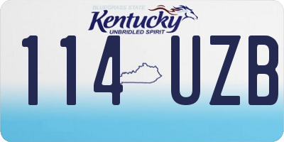 KY license plate 114UZB