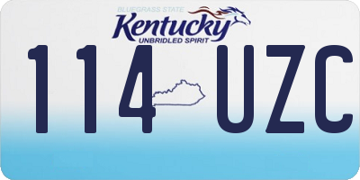 KY license plate 114UZC