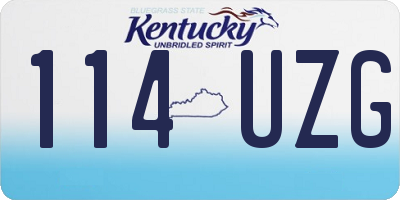 KY license plate 114UZG