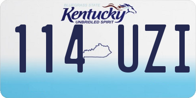 KY license plate 114UZI