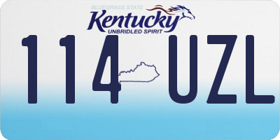 KY license plate 114UZL