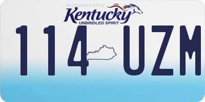 KY license plate 114UZM