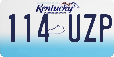 KY license plate 114UZP