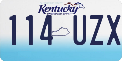 KY license plate 114UZX