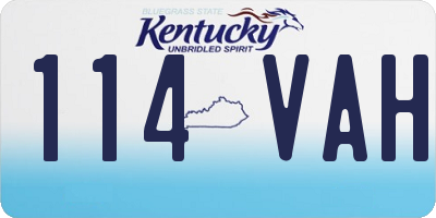 KY license plate 114VAH