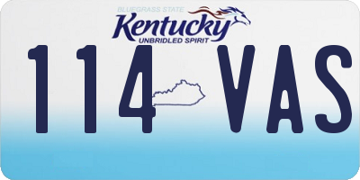 KY license plate 114VAS
