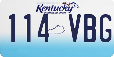 KY license plate 114VBG