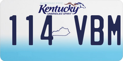 KY license plate 114VBM