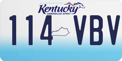 KY license plate 114VBV