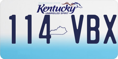 KY license plate 114VBX