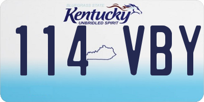 KY license plate 114VBY