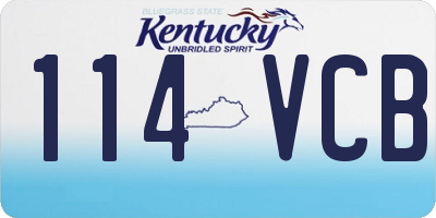 KY license plate 114VCB